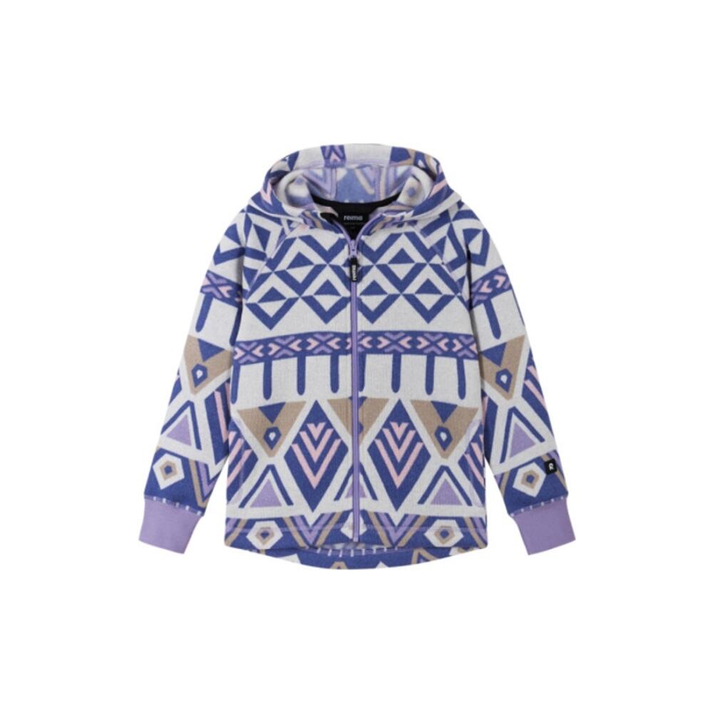 Reima Northern Fleece Geometric Print Sustainable Zip-up Jacket, US Kids 9